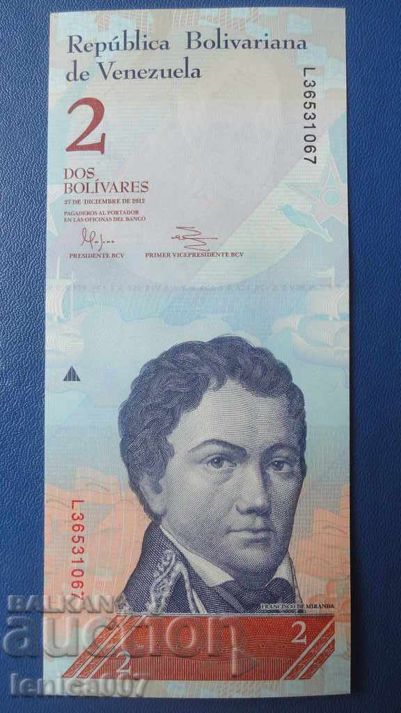 Venezuela 2012 - 2 UNC bolivars Venezuela 2012 - 2 UNC bolivars