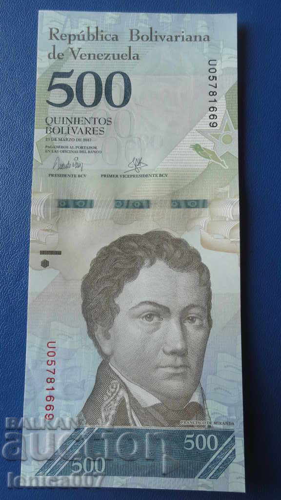 Auction Venezuela 2017 - 500 UNC bolivars Auction Venezuela 2017 - 500 UNC bolivars