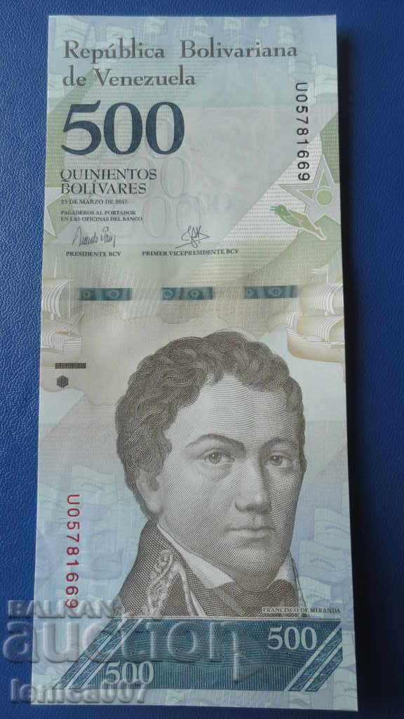 Venezuela 2017 - 500 UNC bolivars - 5 Venezuela 2017 - 500 UNC bolivars - 5