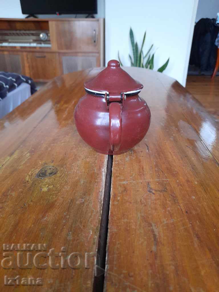 Delivery of Old enamel teapot Delivery of Old enamel teapot