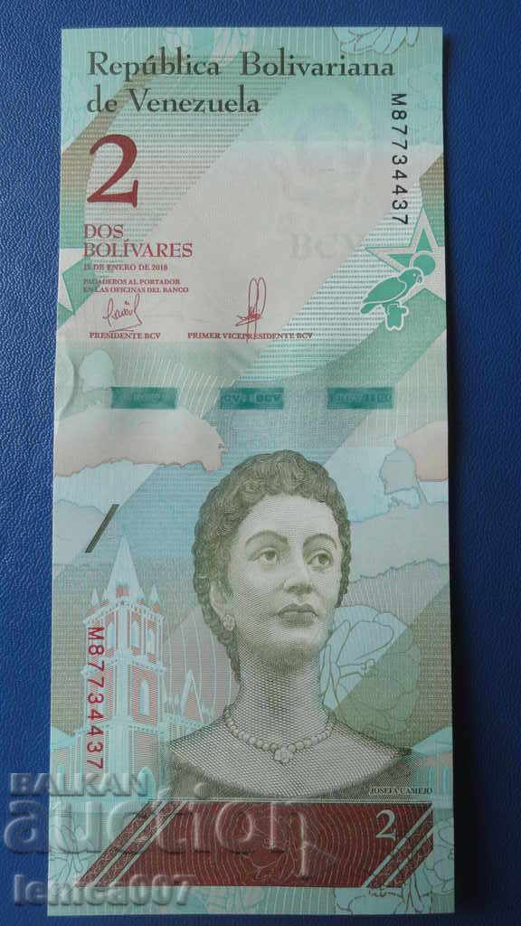 Auction  Venezuela 2018 - 2 UNC bolivars