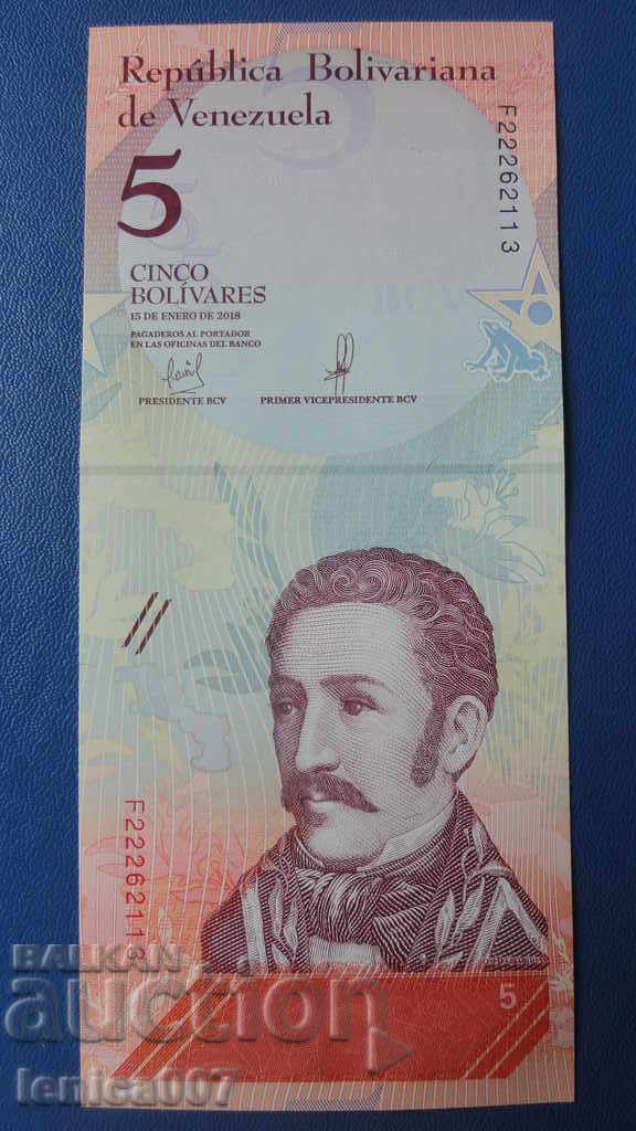 Venezuela 2018 - 5 bolivars UNC Venezuela 2018 - 5 bolivars UNC