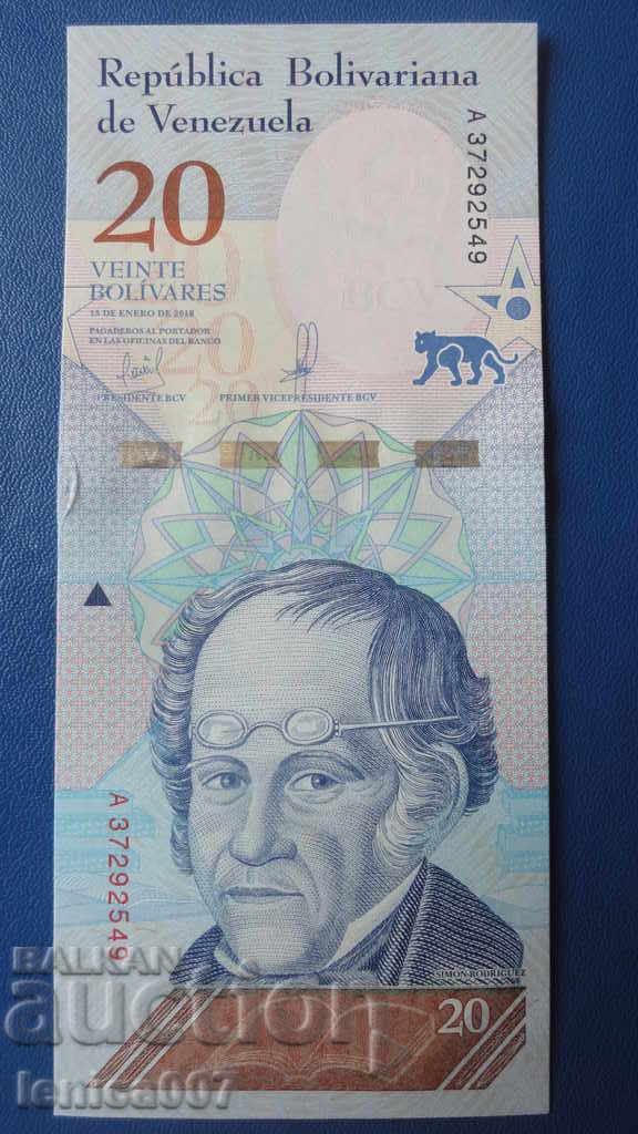 Auction Venezuela 2018 - 20 bolivars UNC Auction Venezuela 2018 - 20 bolivars UNC
