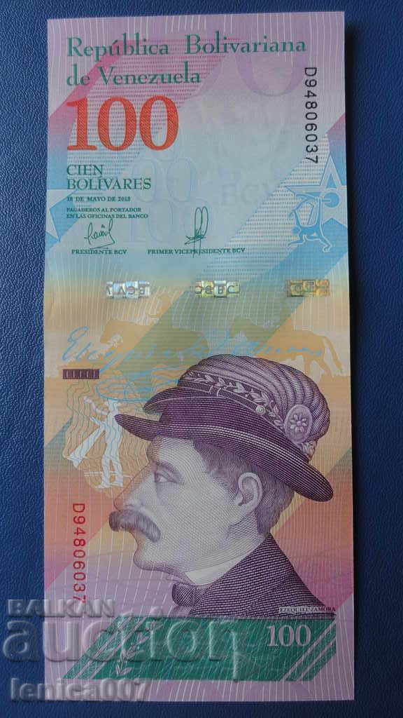Auction  Venezuela 2018 - 100 bolivars UNC