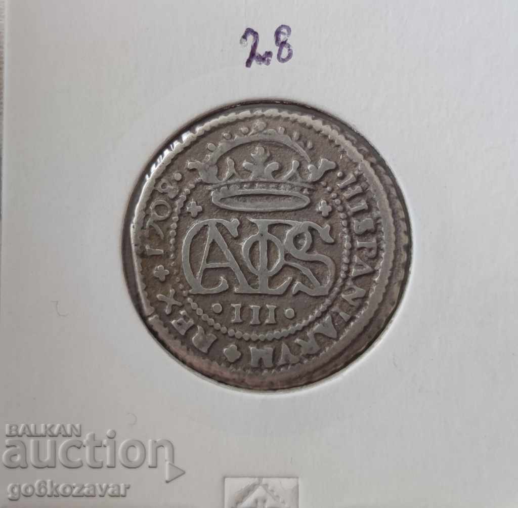 Spain 2, Real Madrid 1708 Silver! Original! Very Rare! - 5 Spain 2, Real Madrid 1708 Silver! Original! Very Rare! - 5