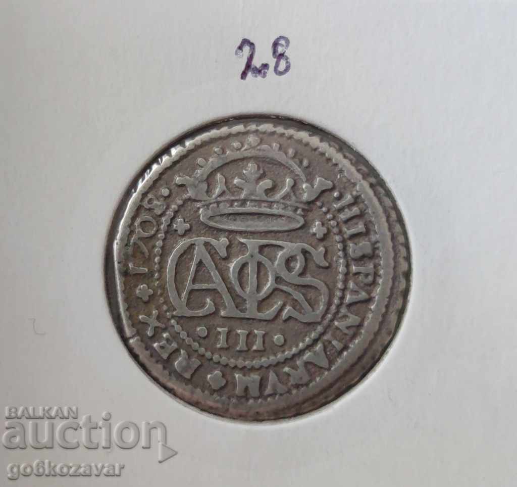 Spain 2, Real Madrid 1708 Silver! Original! Very Rare!