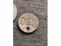 50 stotinki 1937, countermark, seal, token ..