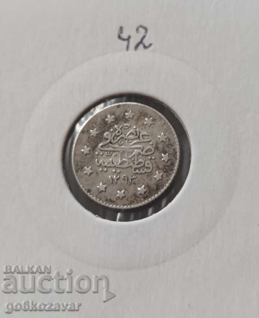 Османска Империя 1, куруш 1293-1876г Сребро ! Цифра 27 Османска Империя 1, куруш 1293-1876г Сребро ! Цифра 27
