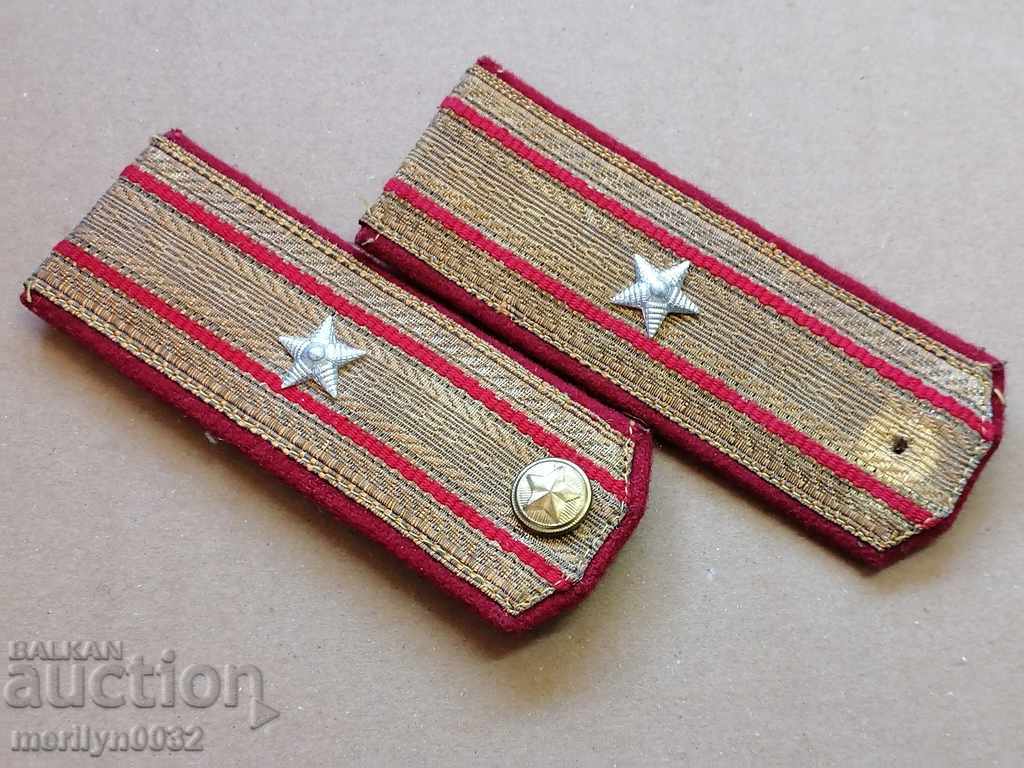 Senior officer epaulettes Major of the Bulgarian National Army uniform, monogram