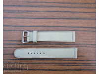 unused old leather strap for men's wristwatch