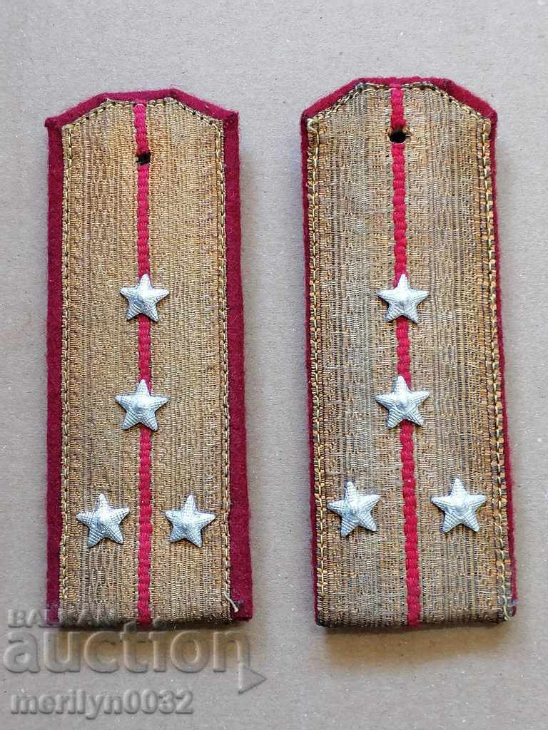 Junior officer epaulets captain of BNA uniform, monogram Junior officer epaulets captain of BNA uniform, monogram