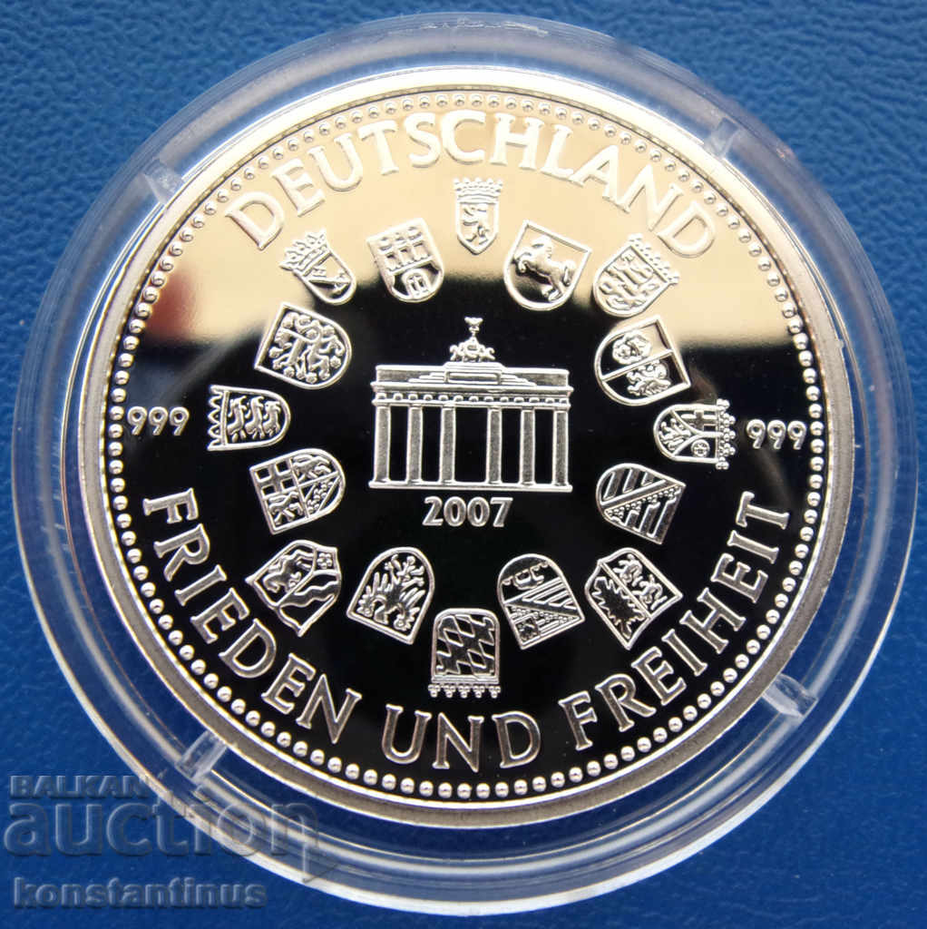 Германия-Медал 26мм.Сребро '999 PROOF UNC  Rare с цена € 17.90 | 35.01 лв.