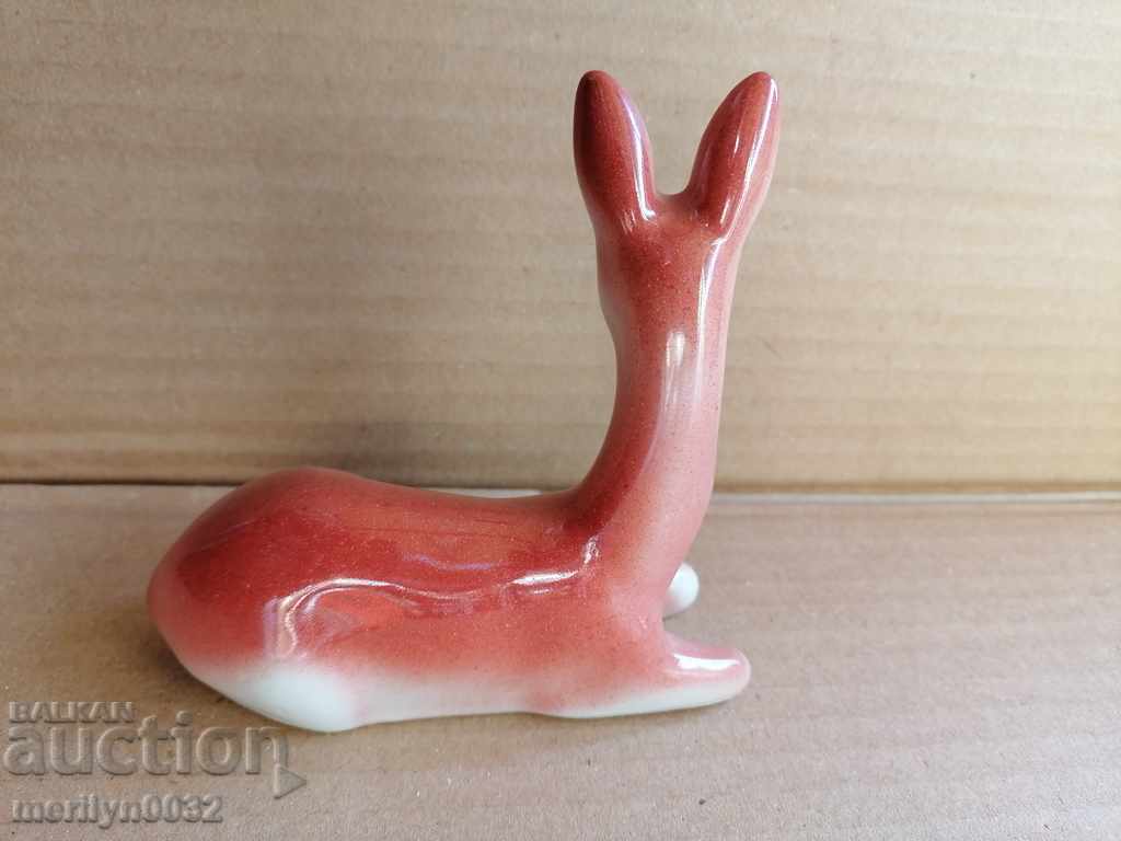Bulgarian porcelain figure hind statuette with price 44.00 BGN | € 22.50 Bulgarian porcelain figure hind statuette with price 44.00 BGN | € 22.50
