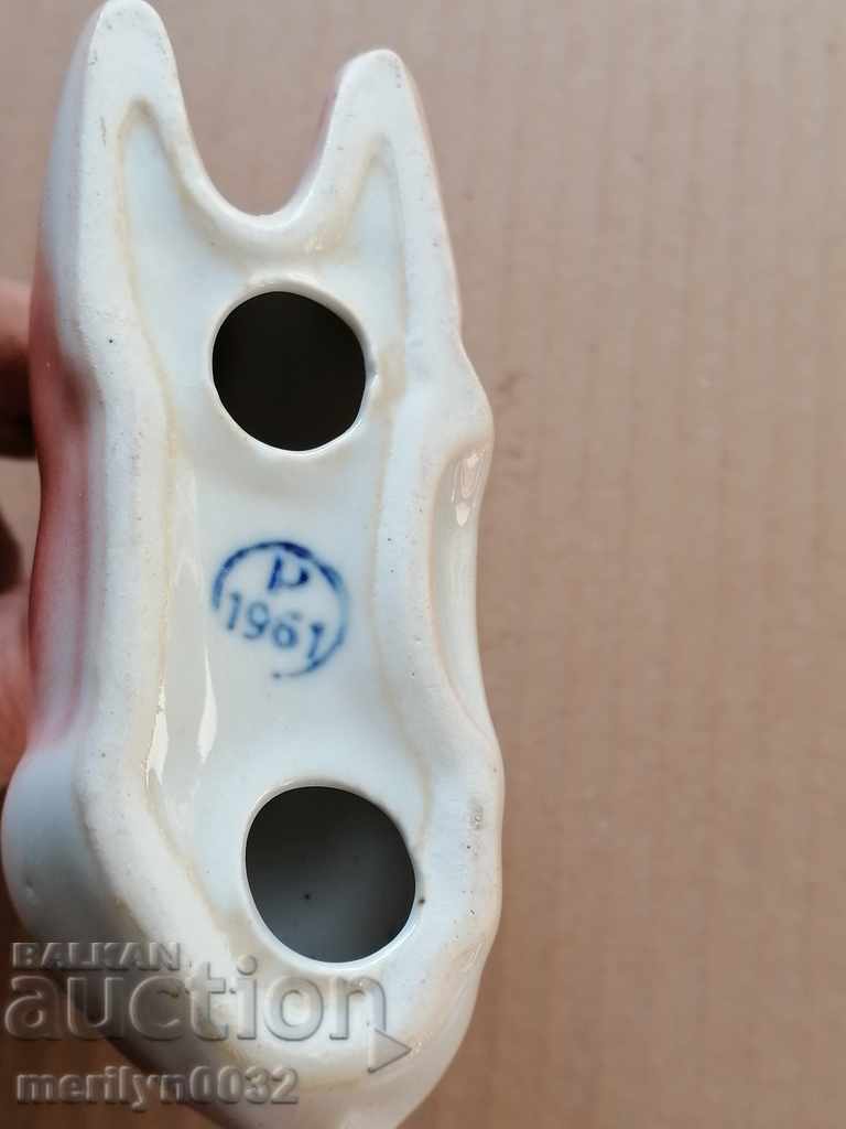 Auction Bulgarian porcelain figure hind statuette Auction Bulgarian porcelain figure hind statuette