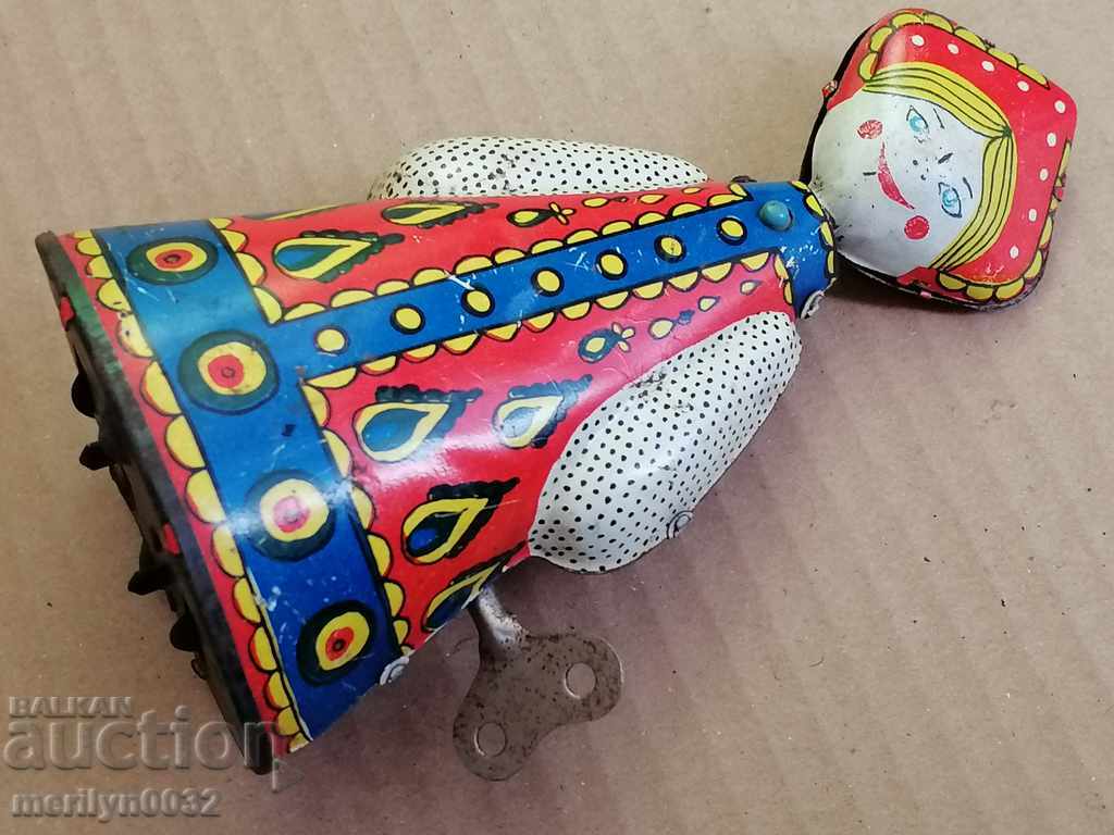 Children's tin toy with a key USSR WORKS - 6 Children's tin toy with a key USSR WORKS - 6
