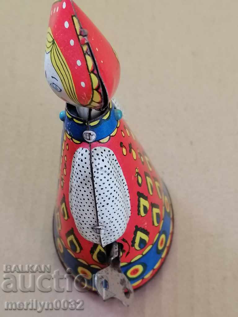 Children's tin toy with a key USSR WORKS - 7 Children's tin toy with a key USSR WORKS - 7