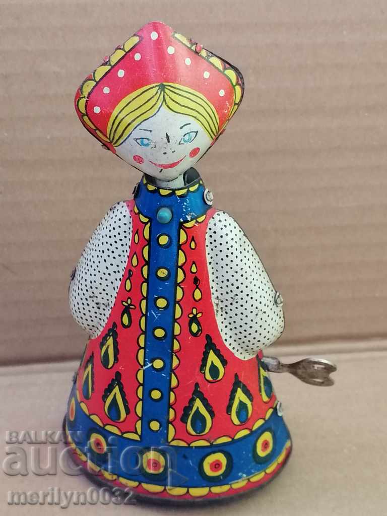 Children's tin toy with a key USSR WORKS
