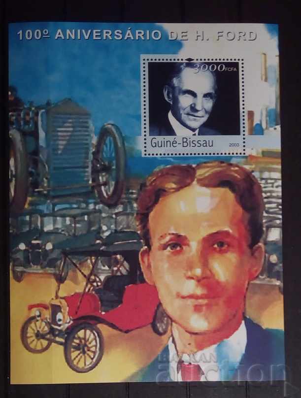 Guinea-Bissau 2003 Personalities / Cars / Henry Ford Block MNH