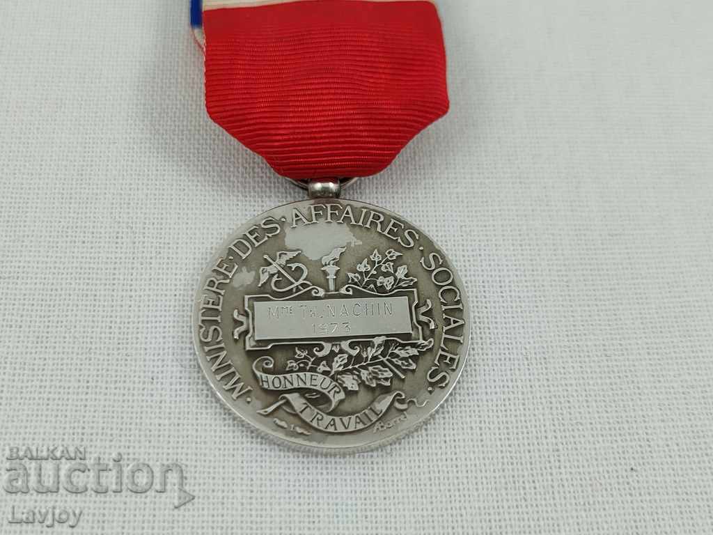 French silver medal 1975 - 5 French silver medal 1975 - 5