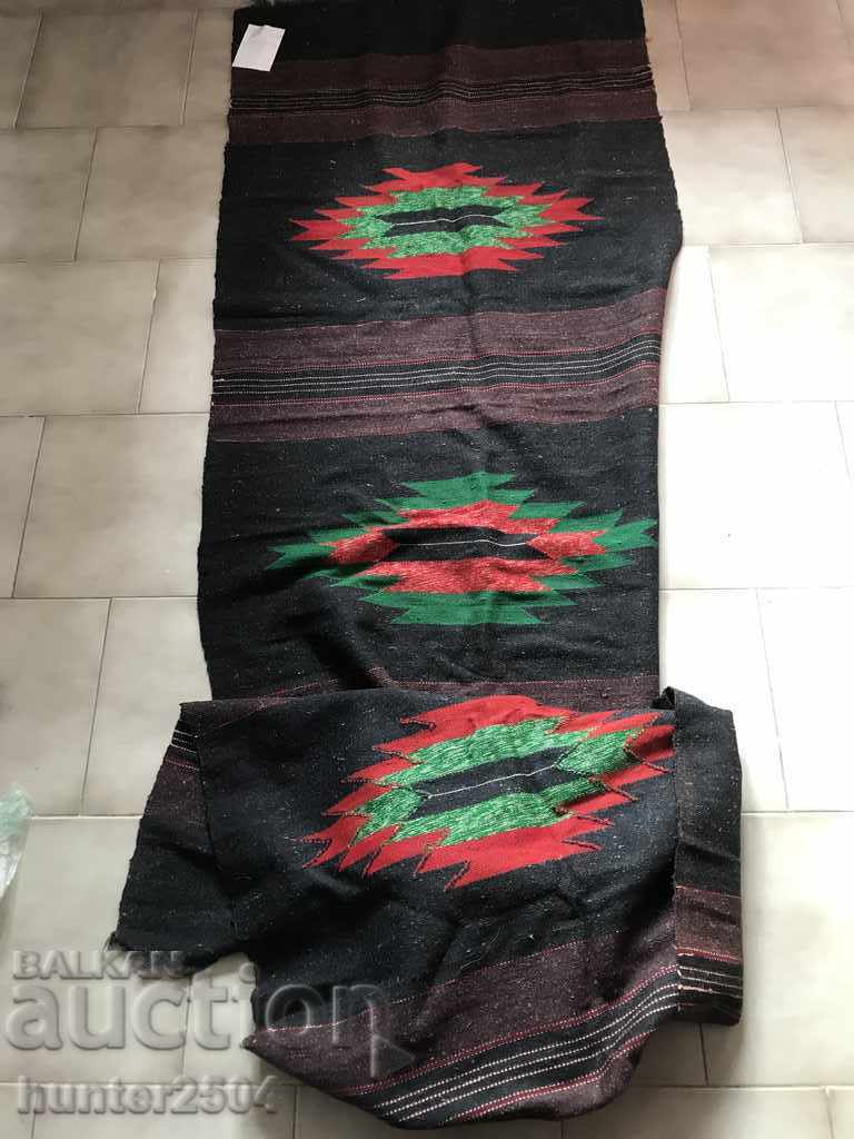 Rug-hand woven, wool 77/355 cm