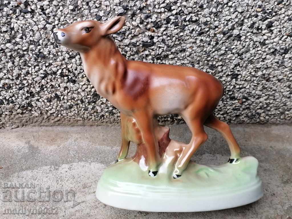 Bulgarian porcelain figure hind porcelain figurine