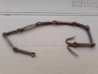 lanț de lanț forjat primitiv primitiv din secolul al XVIII-lea