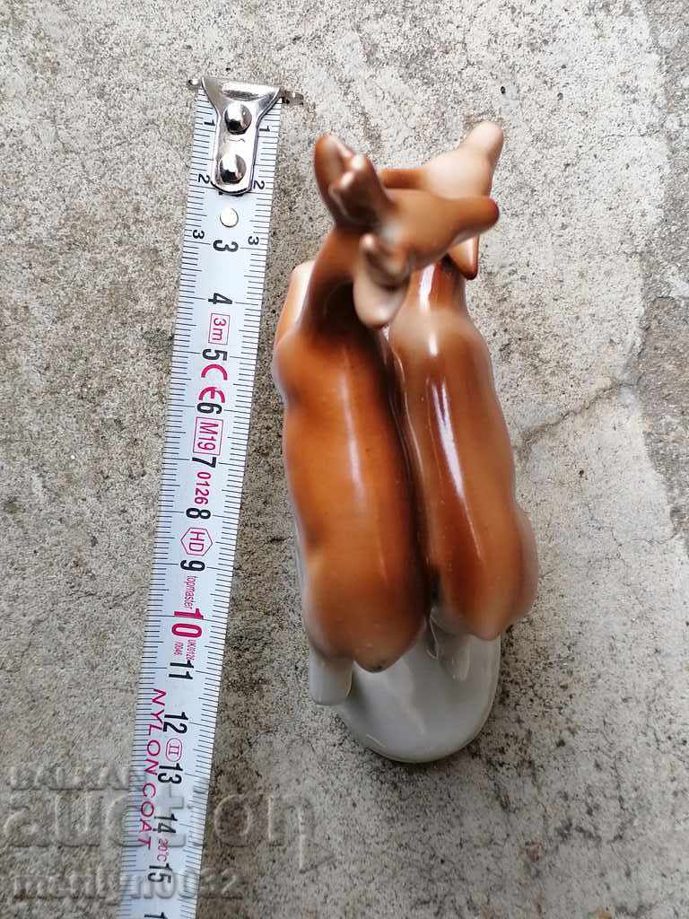 Auction Bulgarian deer figure surandak porcelain figurine Auction Bulgarian deer figure surandak porcelain figurine