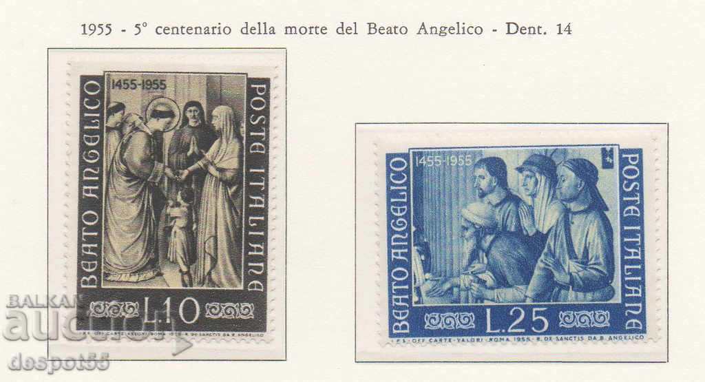 1955. Italia. 500 de ani de la moartea lui Beato Angelico.