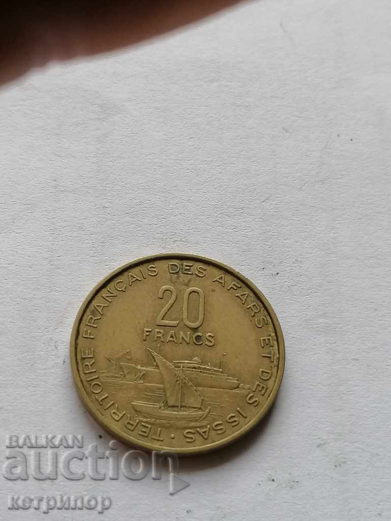 20 francs 1968 Afar and Isa