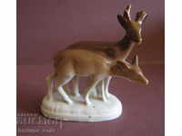 Porcelain deer figure