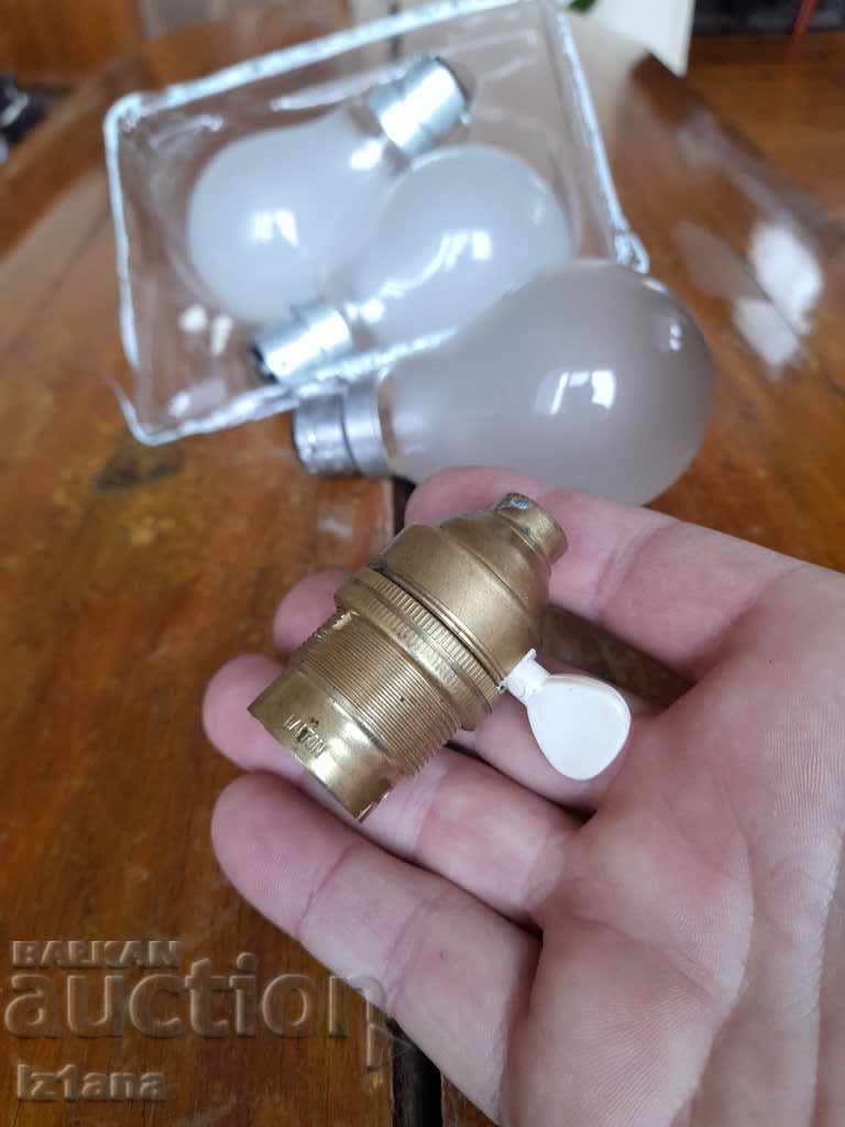 Old light bulb, bulbs, socket with price 38.00 BGN | € 19.43
