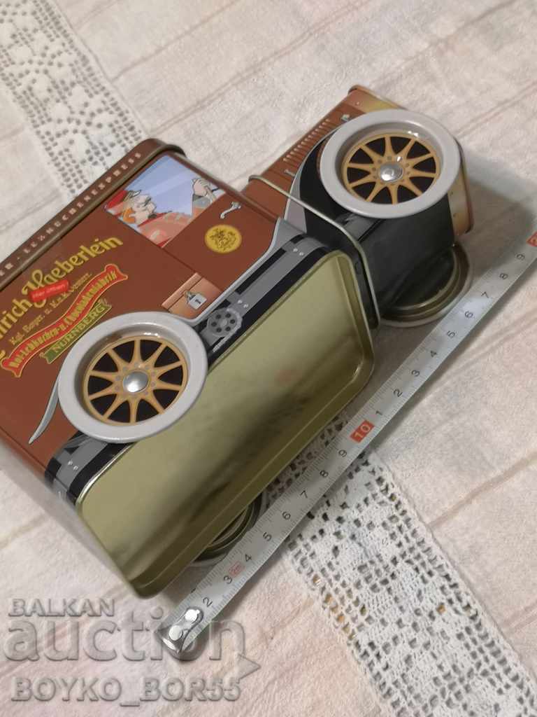 Large German Tin Car with Lantern - 5 Large German Tin Car with Lantern - 5