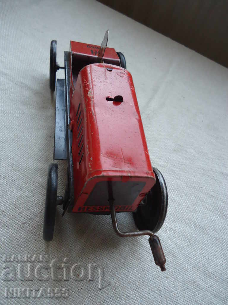 Delivery of Old very rare Hess Mobil 1050 JLH tin trolley Delivery of Old very rare Hess Mobil 1050 JLH tin trolley