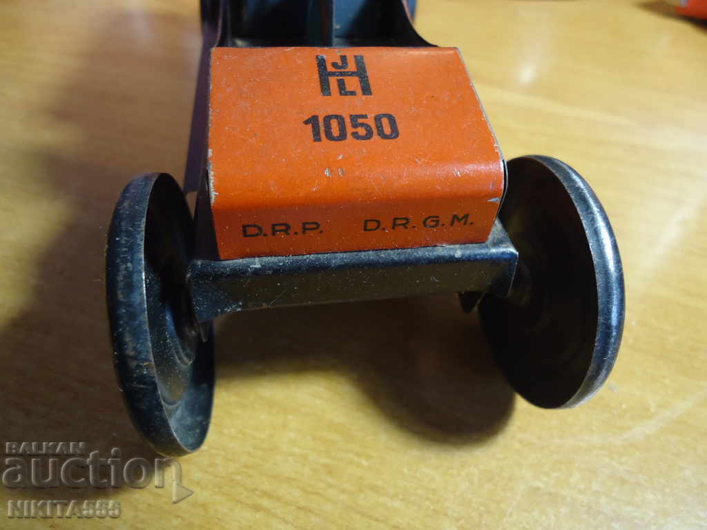 Old very rare Hess Mobil 1050 JLH tin trolley - 6 Old very rare Hess Mobil 1050 JLH tin trolley - 6