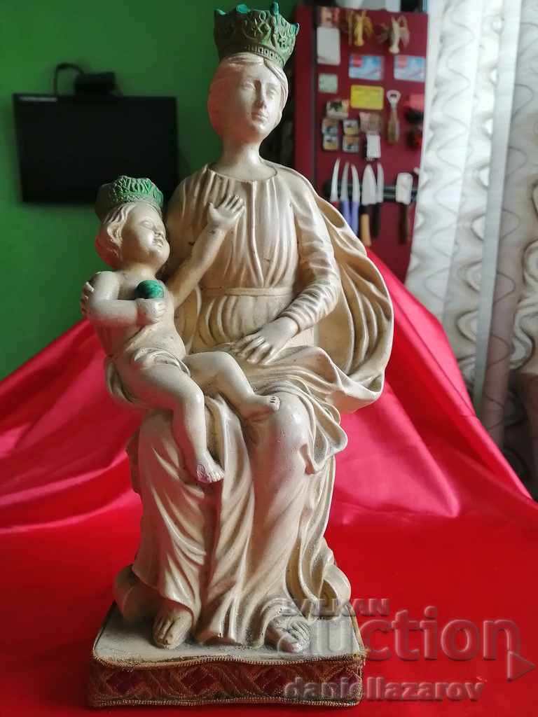 Statuie din secolul al XIX-lea Fecioara autorului cu prunc semnat! cu preț € 120.00 | 234.70 BGN