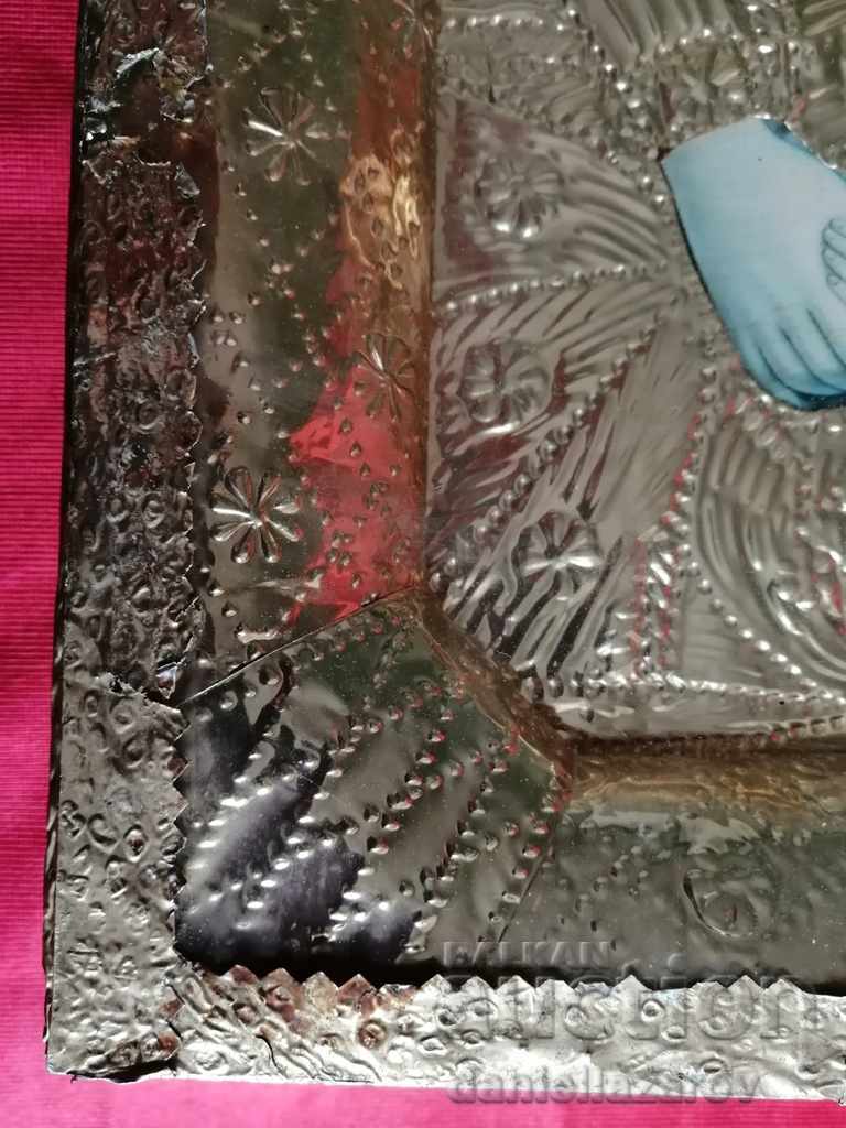 Auction  Old RUSSIAN Icon with Hardware