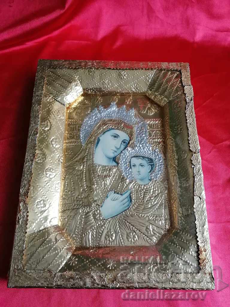 Old RUSSIAN Icon with Hardware