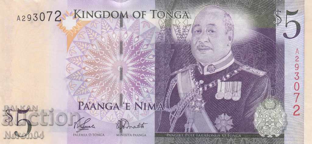 5 паанга 2009, Тонга