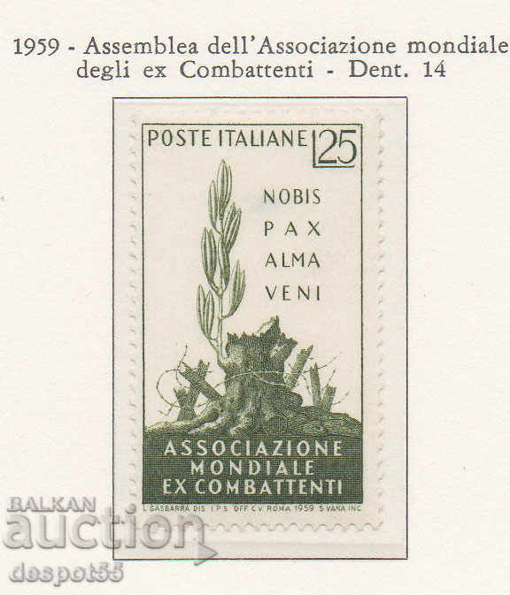 1959 Italia. Asociația Internațională a Veteranilor de Război