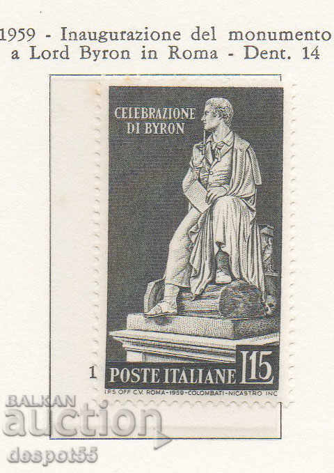 1959. Ιταλία. Αποκαλυπτήρια αγάλματος του Λόρδου Βύρωνα στη Ρώμη.