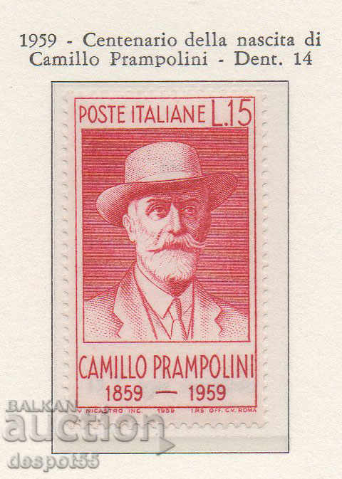 1959. Италия. 100 години от рождението на Камило Прамполини.
