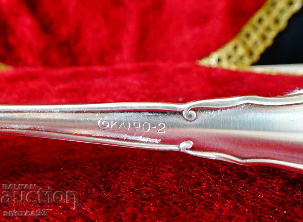 German silver-plated sugar spoon, mussel. - 6 German silver-plated sugar spoon, mussel. - 6