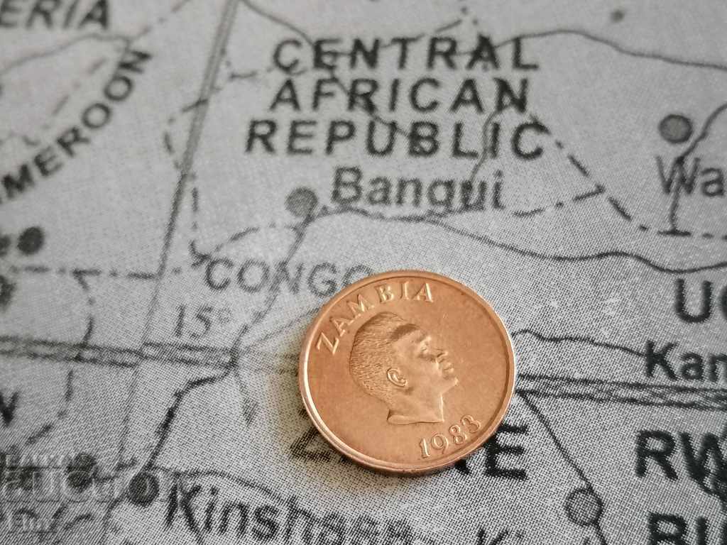Coin - Zambia - 2 ngve 1983 with price 5.50 BGN | € 2.81