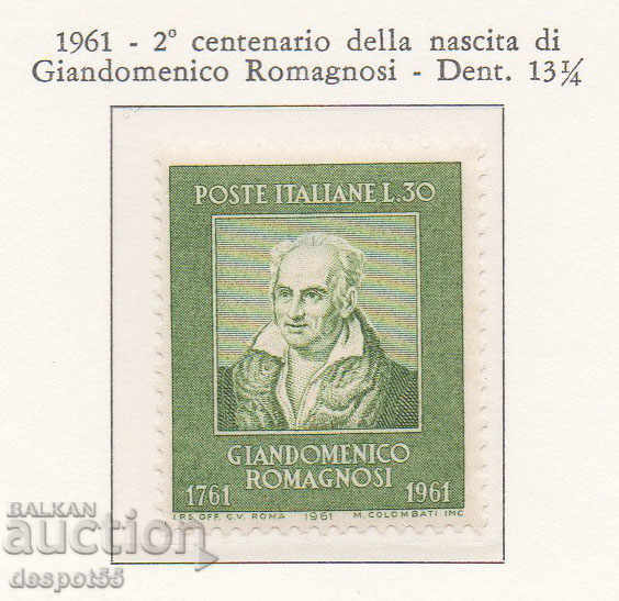 1961. Ιταλία. 200 χρόνια από τη γέννηση του Romagnozi.