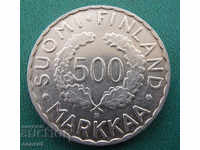 Finland 500 Markkaa 1952 H Silver Rare