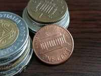 Монета - САЩ - 1 цент | 1987г.