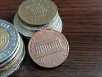 Монета - САЩ - 1 цент | 1985г.