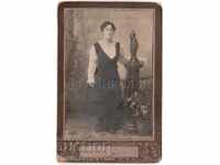 ΠΑΛΙΑ ΕΙΚΟΝΑ ΧΑΡΤΟΝΙ ΝΕΑ ΓΥΝΑΙΚΑ ΣΕ ΣΤΟΥΝΤΙΟ 17x11 cm B006