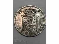 Italia Napoli si Sicilia 120 boabe 1 piastru 1842 argint