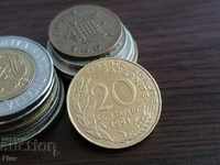 Монета - Франция - 20 сентима | 1991г.
